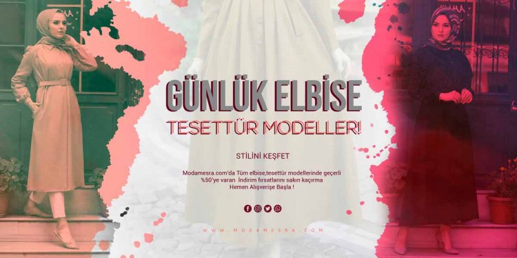  Günlük Tesettür Elbise Modelleri